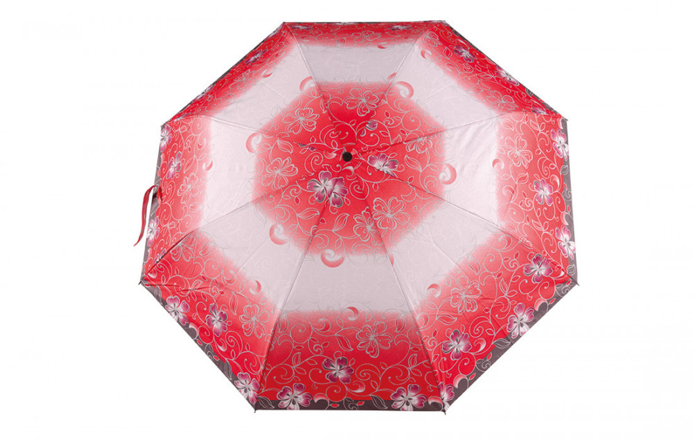 Dámský skládací deštník KVĚTY  98 cm červené č.2