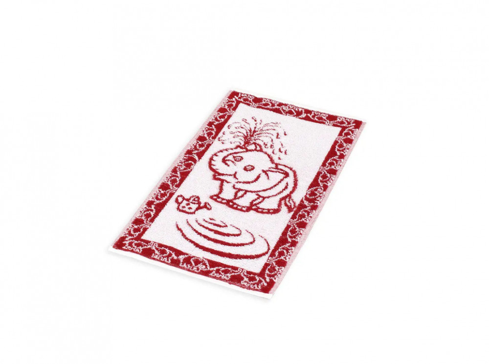 Dětský žakárový ručník SLŮNĚ 28x50 cm červená č.1
