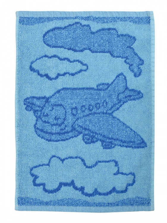 Dětský žakárový ručník LETADLO 30x50 cm modrý č.1