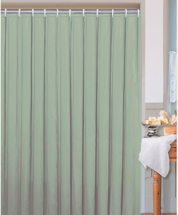 Sprchový textilní závěs ZELENÝ 180x200 cm č.1