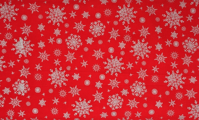 Brilltex bavlněná Tkanina 140 cm Vánoční červená č.1