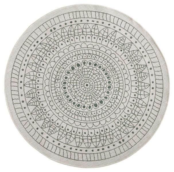 Kusový koberec Twin-Wendeteppiche 103103 creme grün kruh – na ven i na doma č.1
