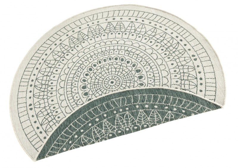 Kusový koberec Twin-Wendeteppiche 103103 creme grün kruh – na ven i na doma č.3