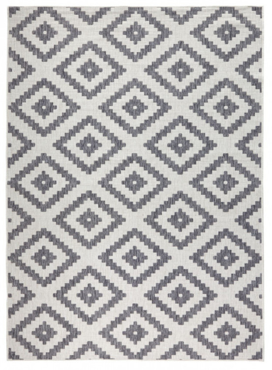 Kusový koberec Twin-Wendeteppiche 103132 grau creme – na ven i na doma č.1