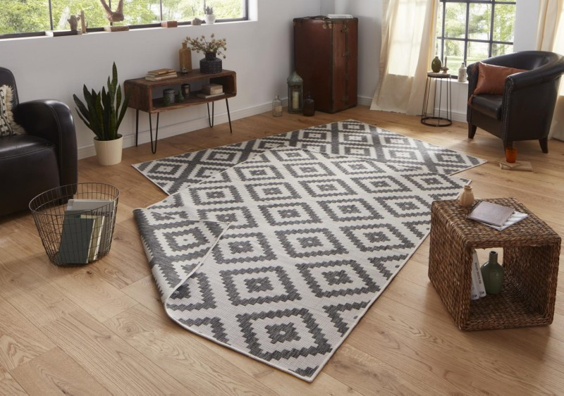Kusový koberec Twin-Wendeteppiche 103132 grau creme – na ven i na doma č.2