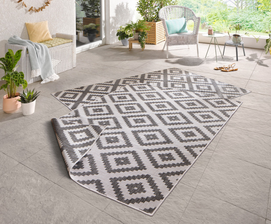 Kusový koberec Twin-Wendeteppiche 103132 grau creme – na ven i na doma č.9