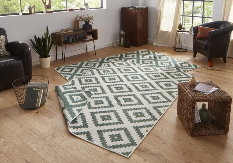 Kusový koberec Twin-Wendeteppiche 103131 grün creme – na ven i na doma č.2