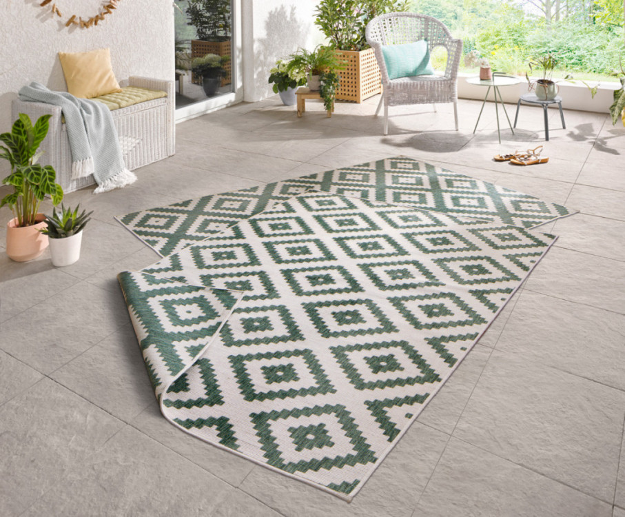 Kusový koberec Twin-Wendeteppiche 103131 grün creme – na ven i na doma č.9