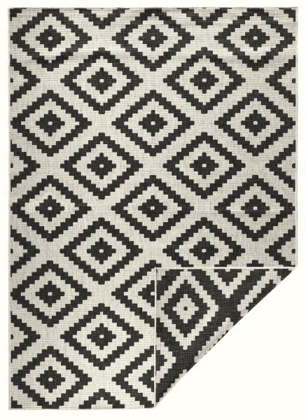 Kusový koberec Twin-Wendeteppiche 103129 schwarz creme – na ven i na doma č.4