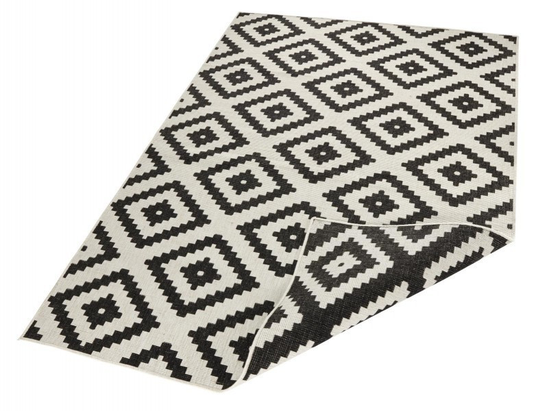 Kusový koberec Twin-Wendeteppiche 103129 schwarz creme – na ven i na doma č.5