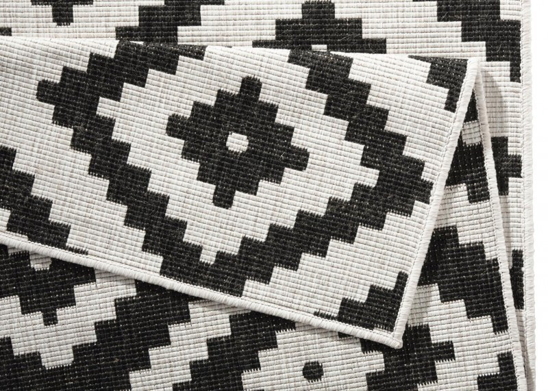 Kusový koberec Twin-Wendeteppiche 103129 schwarz creme – na ven i na doma č.7