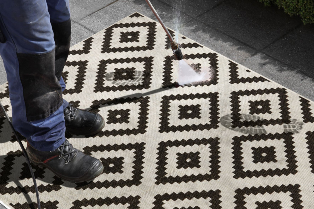 Kusový koberec Twin-Wendeteppiche 103129 schwarz creme – na ven i na doma č.9