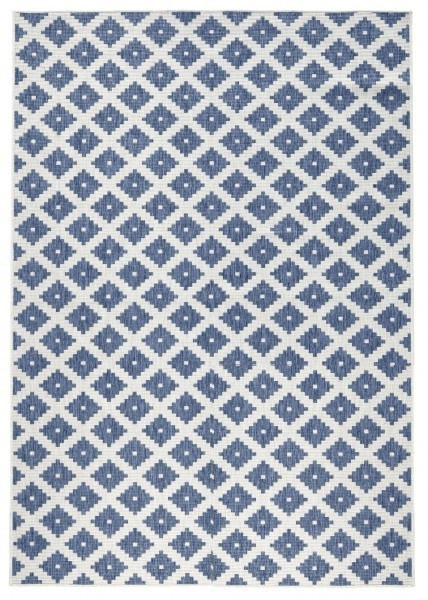 Kusový koberec Twin-Wendeteppiche 103128 blau creme – na ven i na doma č.1