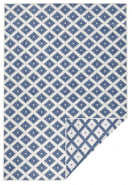 Kusový koberec Twin-Wendeteppiche 103128 blau creme – na ven i na doma č.4