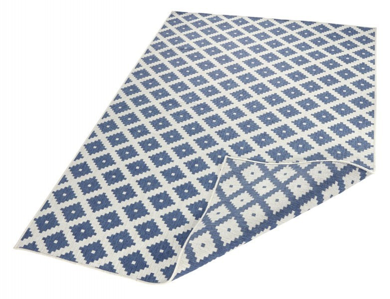 Kusový koberec Twin-Wendeteppiche 103128 blau creme – na ven i na doma č.6