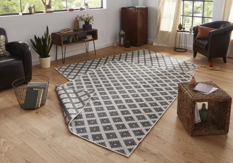 Kusový koberec Twin-Wendeteppiche 103126 grau creme – na ven i na doma č.2