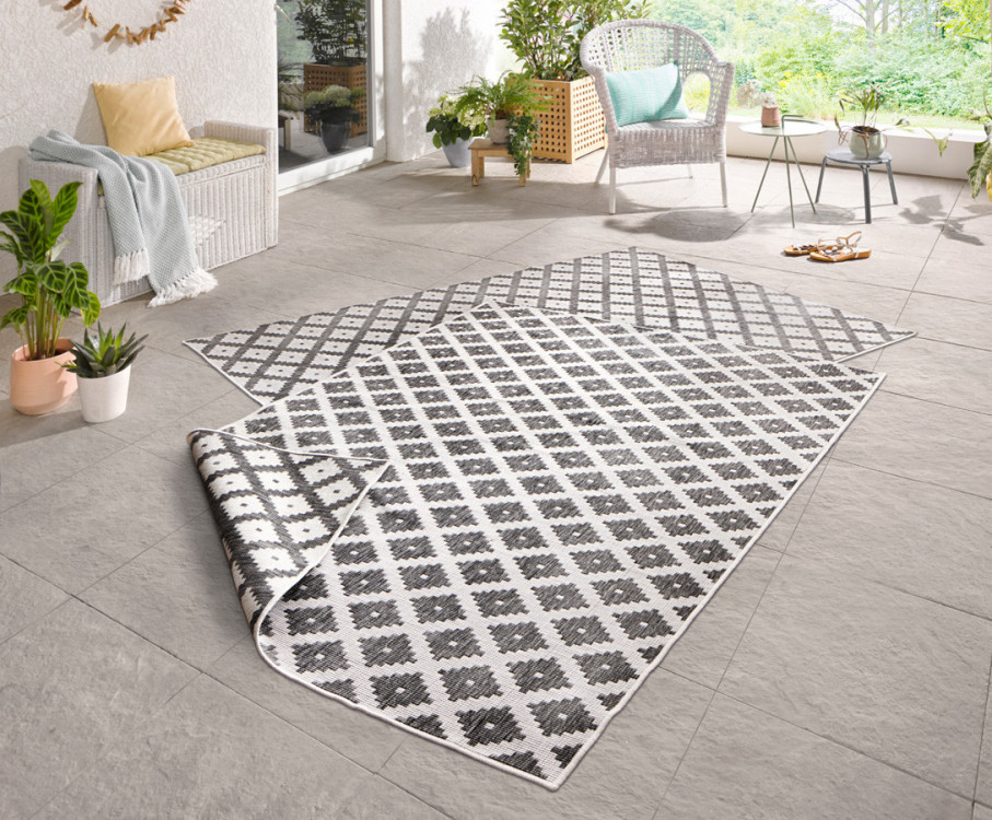 Kusový koberec Twin-Wendeteppiche 103126 grau creme – na ven i na doma č.9