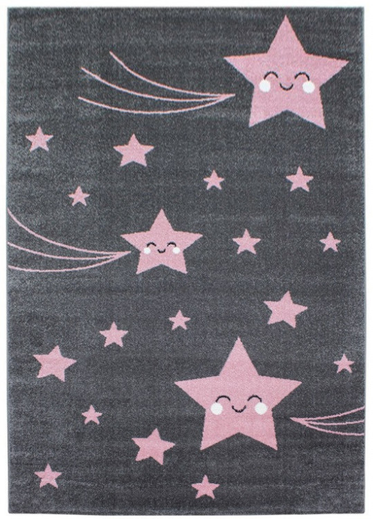 Dětský kusový koberec Kids 610 pink č.1