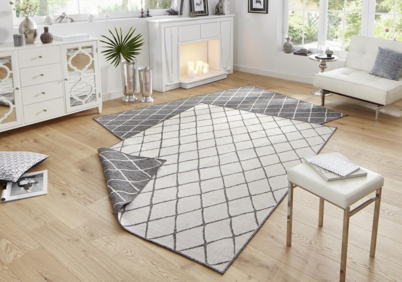 Kusový koberec Twin-Wendeteppiche 103118 grau creme – na ven i na doma č.2