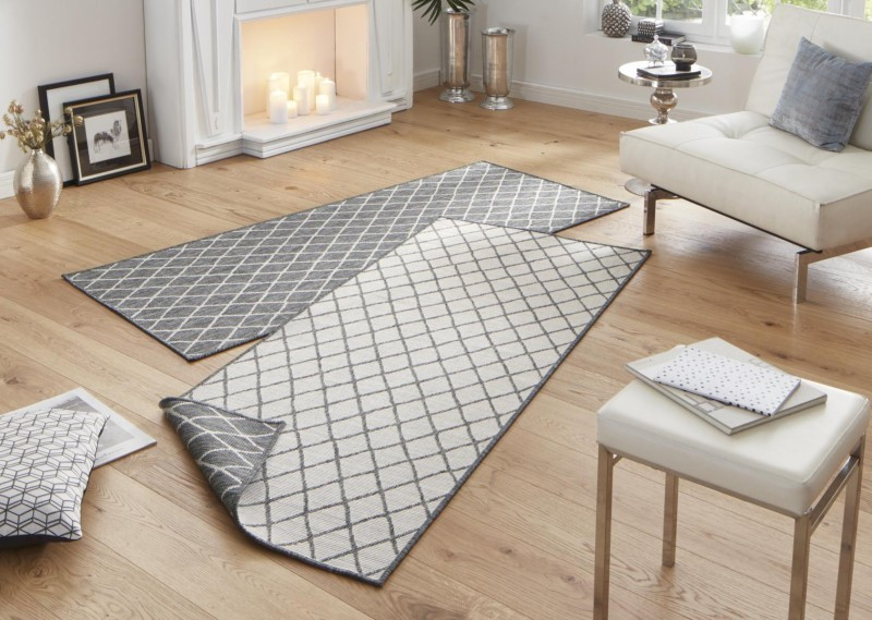 Kusový koberec Twin-Wendeteppiche 103118 grau creme – na ven i na doma č.3