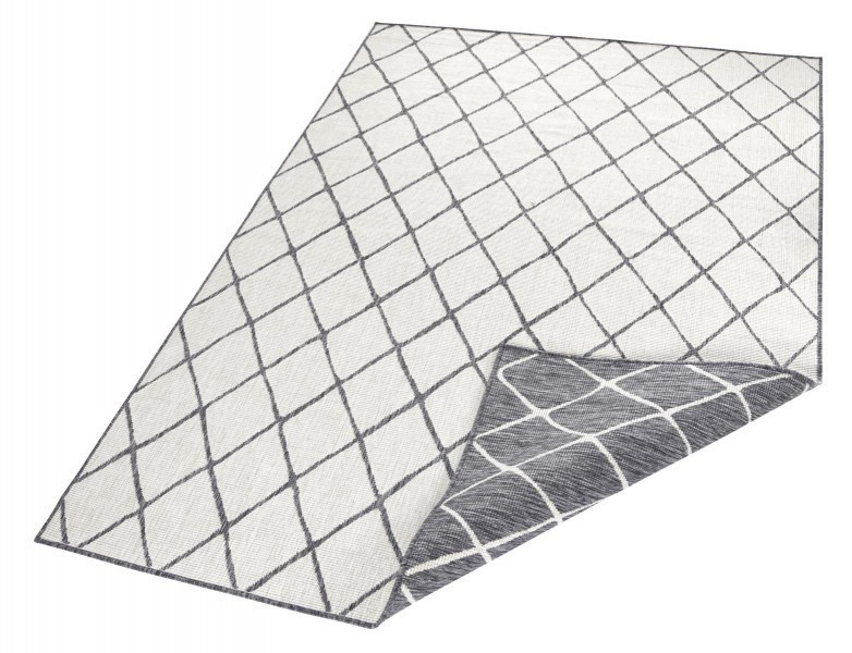 Kusový koberec Twin-Wendeteppiche 103118 grau creme – na ven i na doma č.6