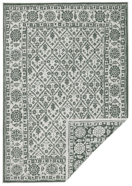 Kusový koberec Twin-Wendeteppiche 103115 grün creme – na ven i na doma č.1