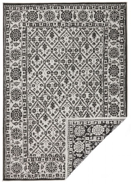 Kusový koberec Twin-Wendeteppiche 103113 schwarz creme – na ven i na doma č.1