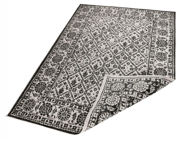 Kusový koberec Twin-Wendeteppiche 103113 schwarz creme – na ven i na doma č.5