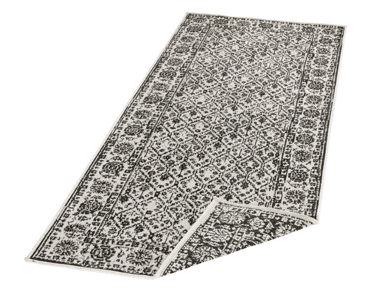 Kusový koberec Twin-Wendeteppiche 103113 schwarz creme – na ven i na doma č.6