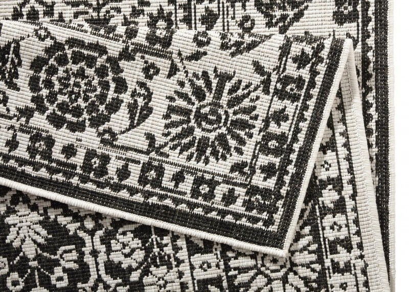 Kusový koberec Twin-Wendeteppiche 103113 schwarz creme – na ven i na doma č.7