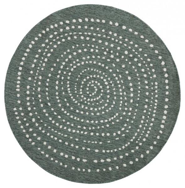 Kusový koberec Twin-Wendeteppiche 103111 grün creme kruh – na ven i na doma č.1