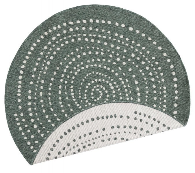 Kusový koberec Twin-Wendeteppiche 103111 grün creme kruh – na ven i na doma č.3