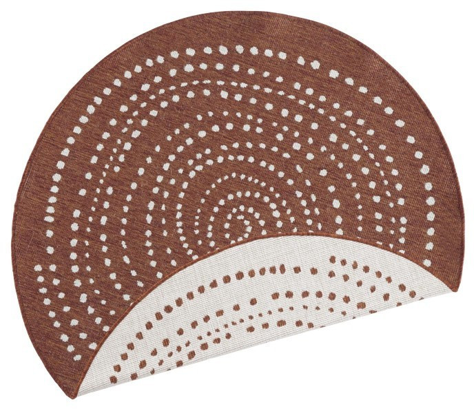 Kusový koberec Twin-Wendeteppiche 103110 terra creme kruh – na ven i na doma č.3