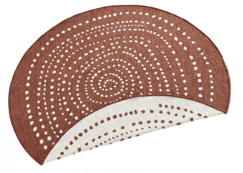Kusový koberec Twin-Wendeteppiche 103110 terra creme kruh – na ven i na doma č.4