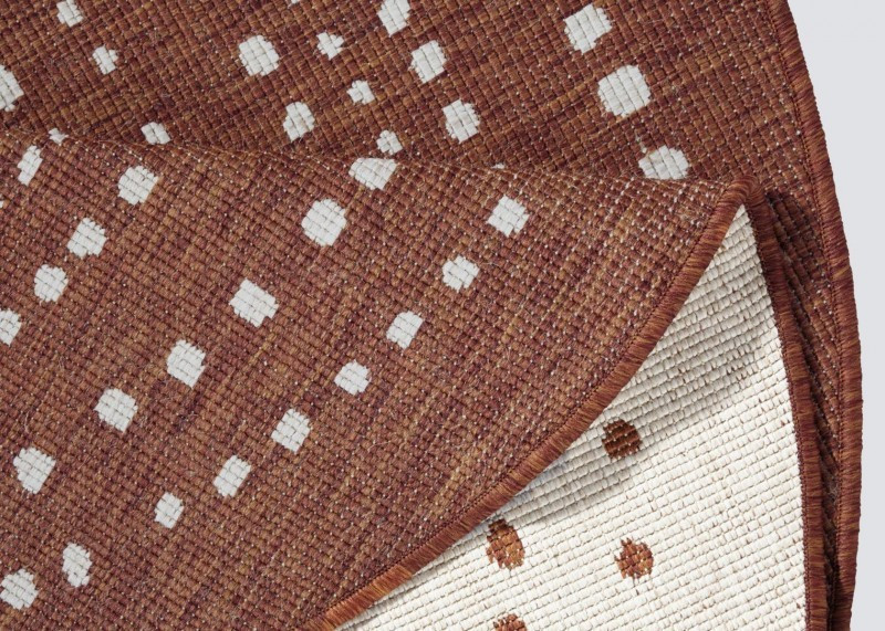 Kusový koberec Twin-Wendeteppiche 103110 terra creme kruh – na ven i na doma č.5