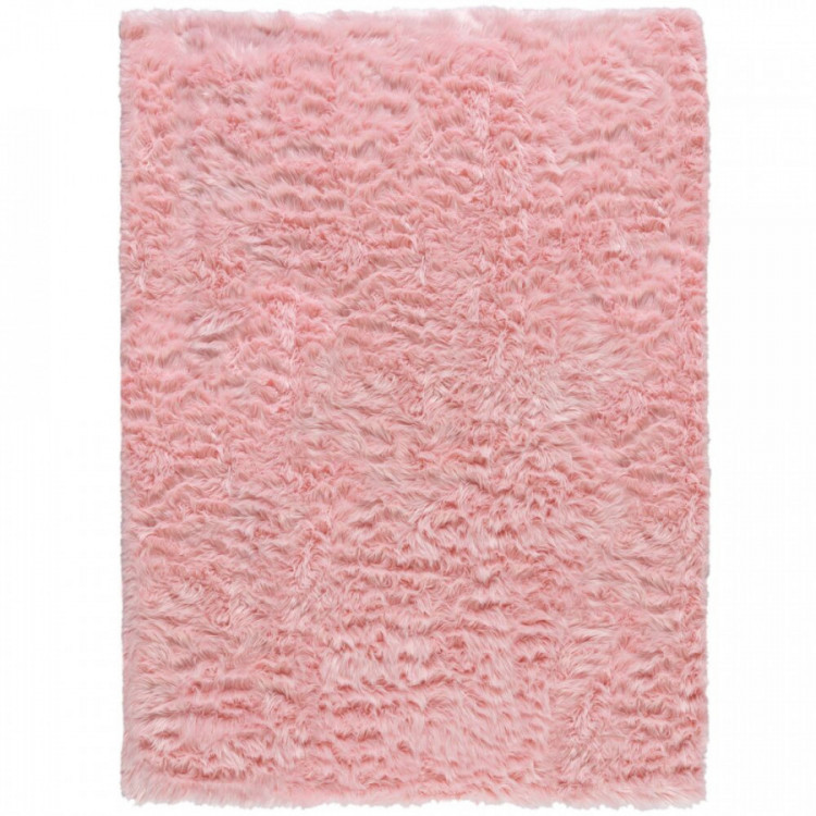 Kusový koberec Faux Fur Sheepskin Pink č.1