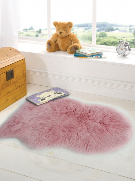 Kusový koberec Faux Fur Sheepskin Pink č.2