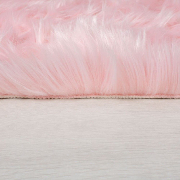 Kusový koberec Faux Fur Sheepskin Pink č.3