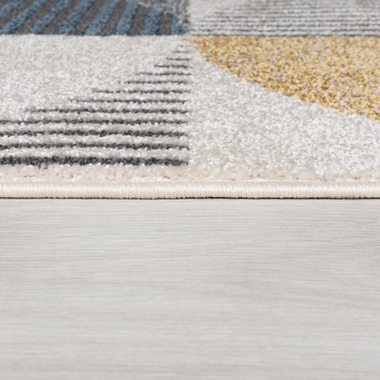 Kusový koberec Rio Retro Geo Blue/Ochre č.3