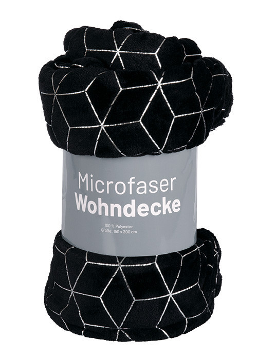 Deka mikroflanel Frankfurt černá 150x200 cm č.1
