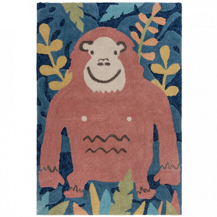 Kusový koberec Zest Kids Jungle Monkey Brown/Multi č.1