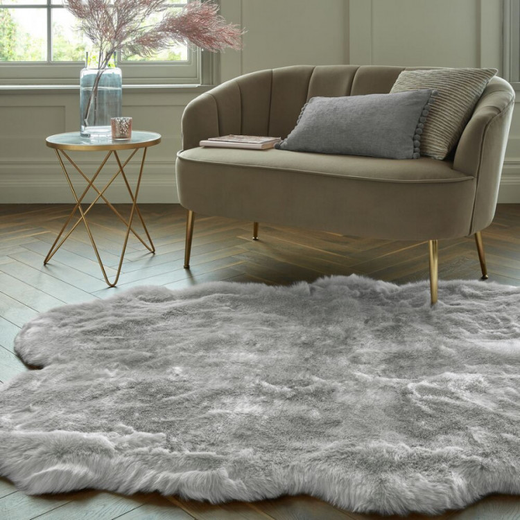 Kusový koberec Freja Faux Fur Copenhagen Smoke č.2