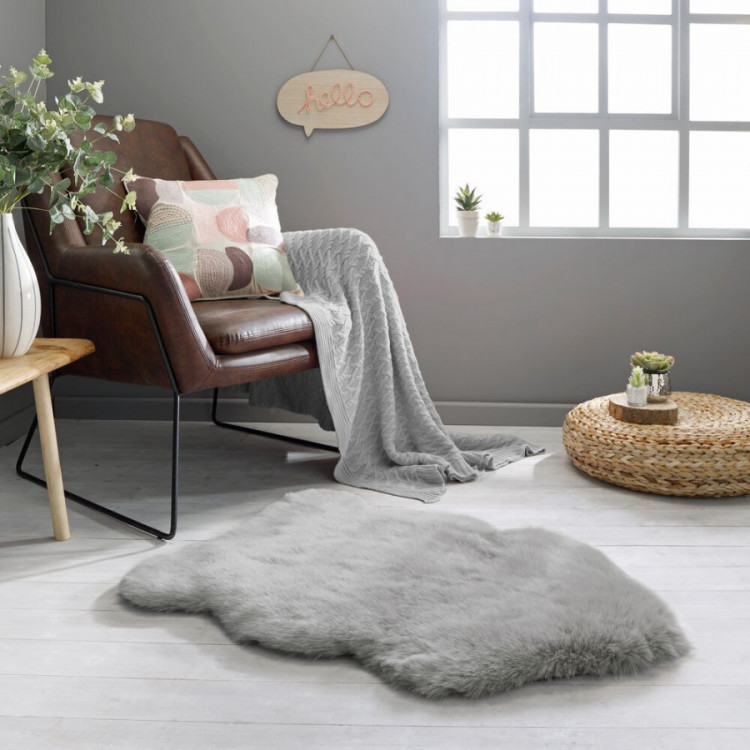 Kusový koberec Freja Faux Fur Copenhagen Smoke č.5