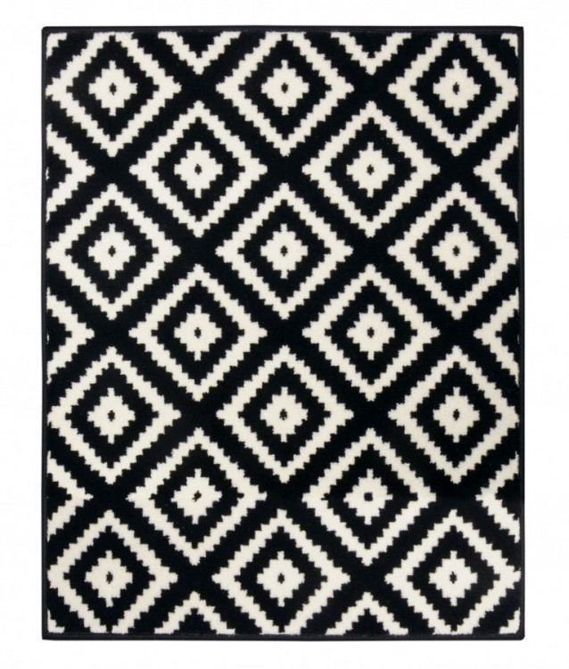 Kusový koberec Hamla 105477 Black Cream č.1