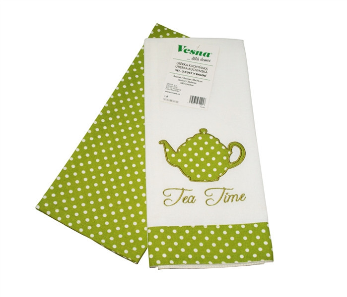 Kuchyňské utěrky Tea Time zelené 45x70 cm 2 ks č.1
