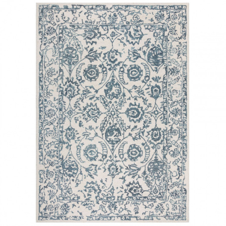 Kusový koberec Wool Loop Yasmin Ivory/Blue č.1