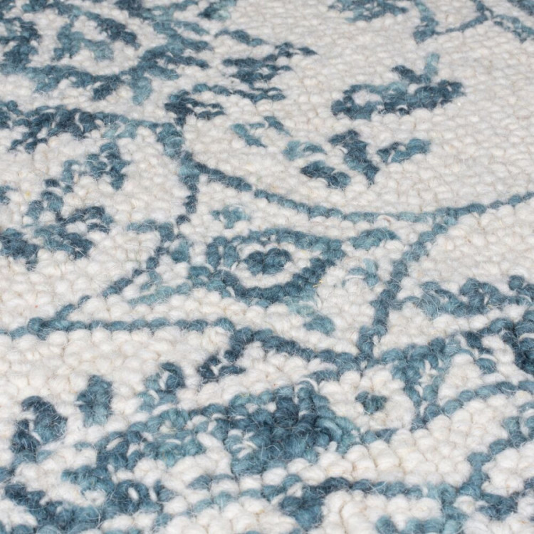 Kusový koberec Wool Loop Yasmin Ivory/Blue č.2