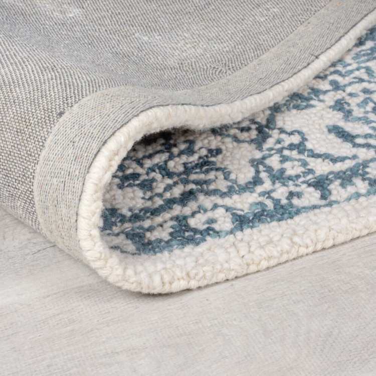 Kusový koberec Wool Loop Yasmin Ivory/Blue č.3