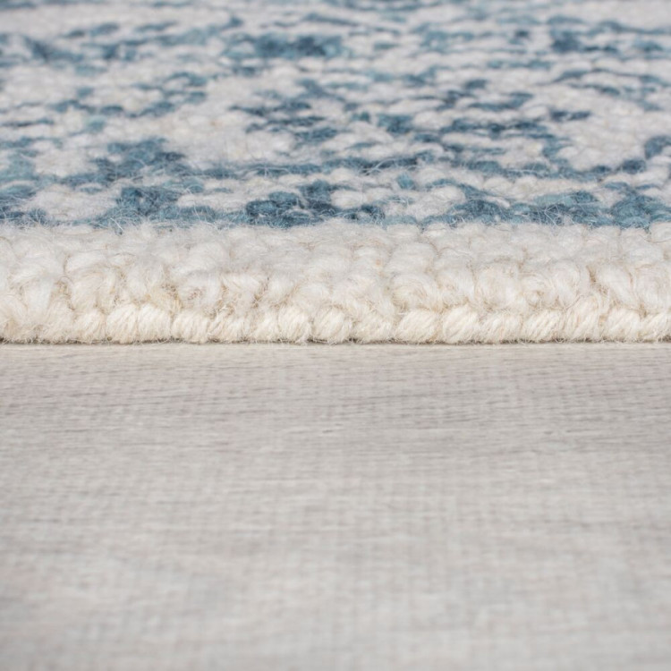 Kusový koberec Wool Loop Yasmin Ivory/Blue č.4