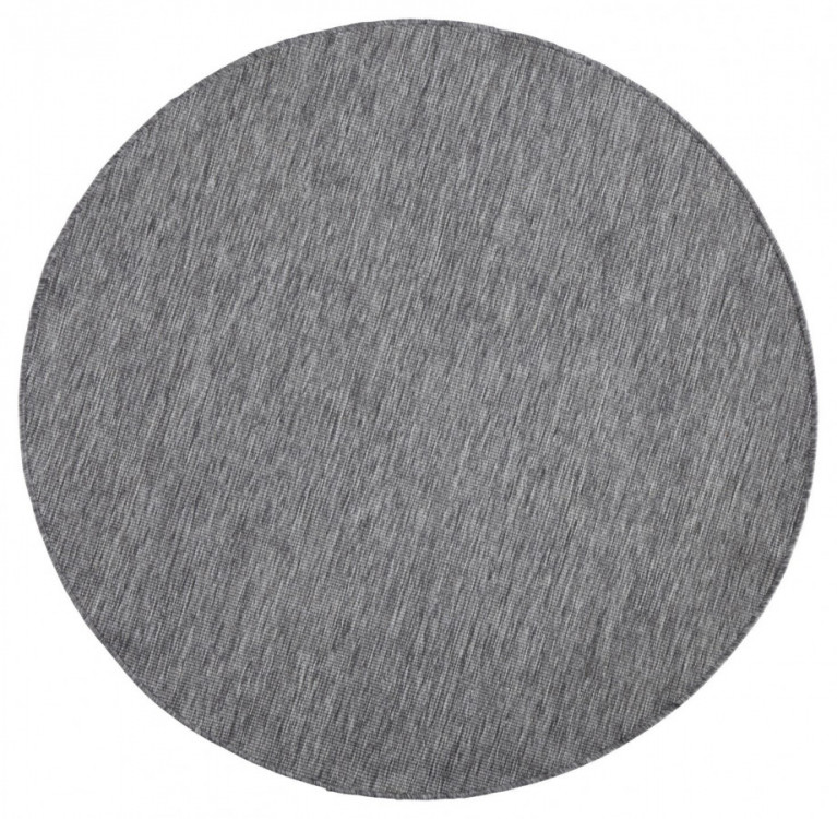 Kusový koberec Twin-Wendeteppiche 103097 grey cream kruh – na ven i na doma č.1